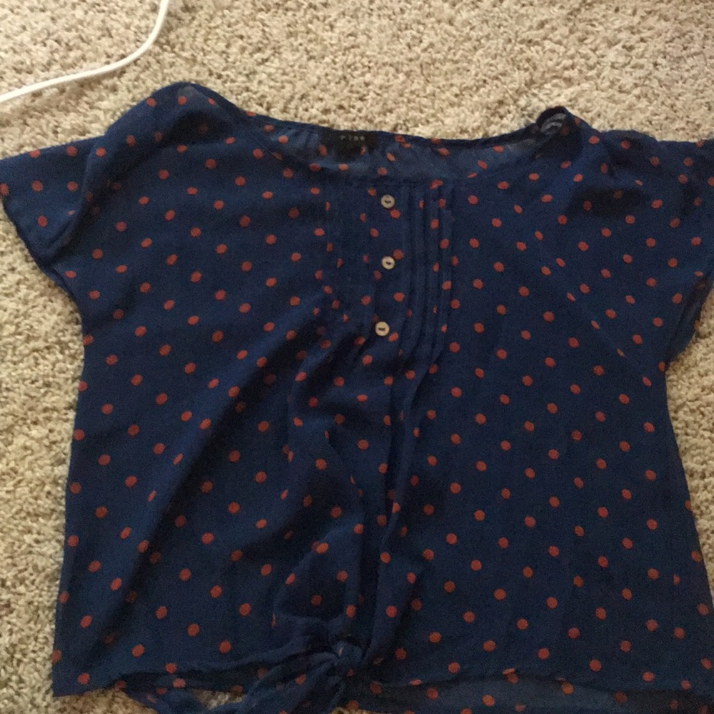 Red Polka Dot Blouse